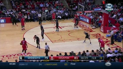 Harden Sends Rubio To The Floor - Timberwolves vs Rockets - February 23, 2015 - NBA Season 2014-15