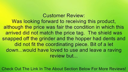 Victoria Commercial Grade Manual Grain Grinder with High Hopper - Table Clamp Hand Corn Mill, Cast Iron Review