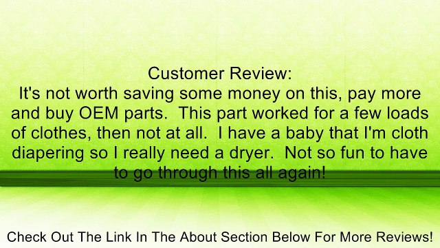 Whirlpool 279816 Thermostat Kit for Dryer Review