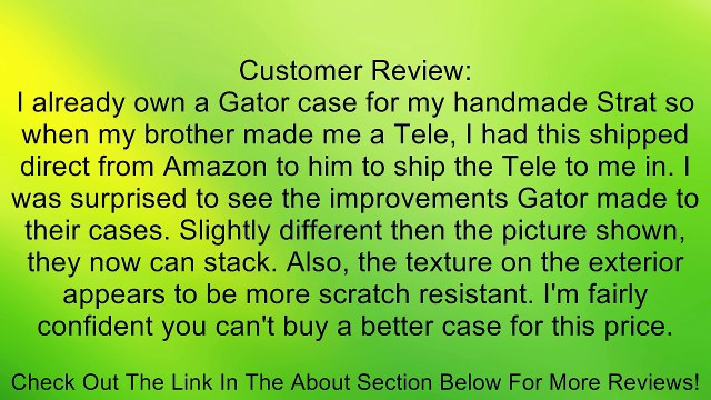 Gator Cases Deluxe ABS Fit-All Electric Guitar Case (Plastic) Review