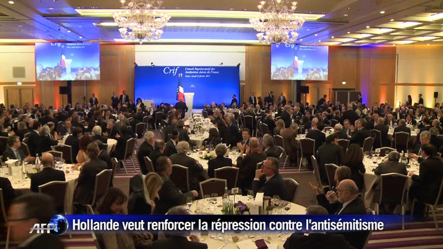 Hollande veut renforcer la répression contre l'antisémitisme
