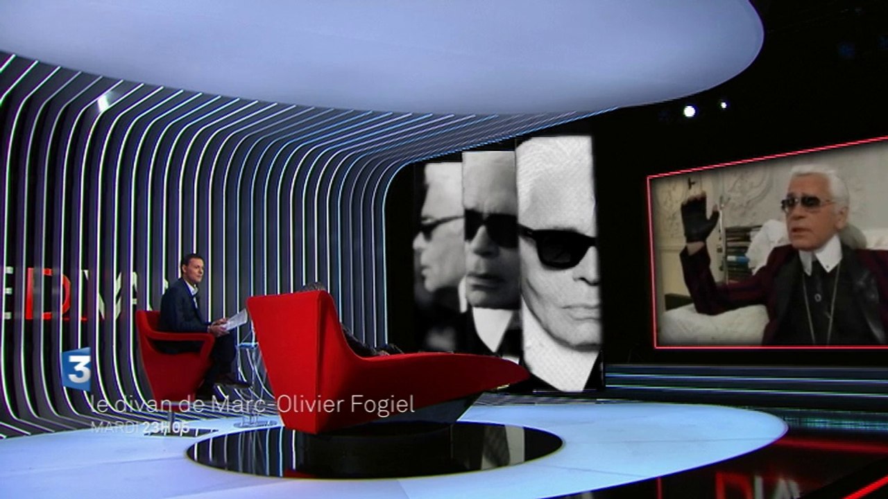 Karl Lagerfeld dans Le Divan de Marc-Olivier Fogiel le 24/02/2015