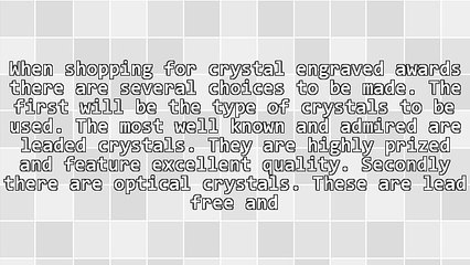 Techniques For Crystal Engraved Awards Creation