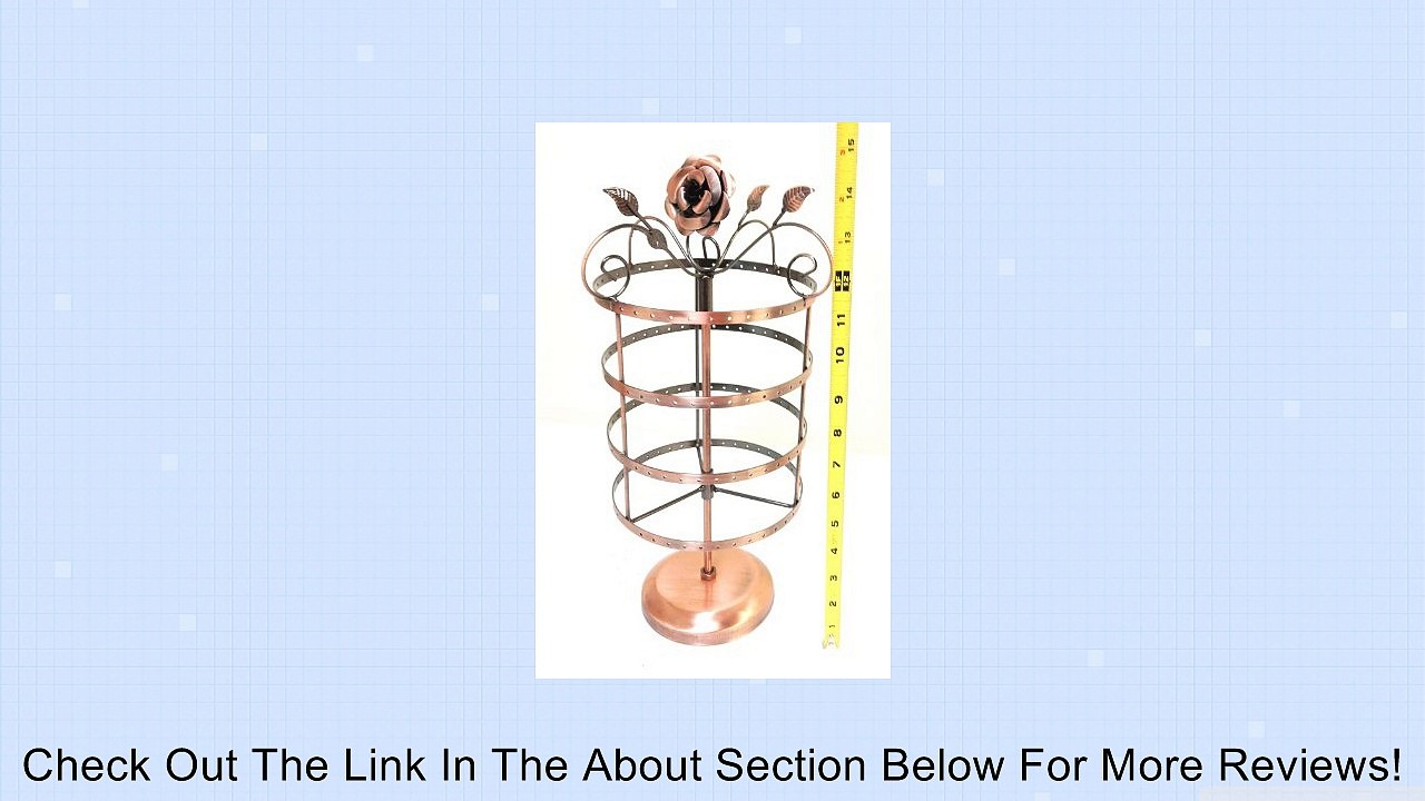 72 Pairs/144 Holes Rose on Top Rotating Earring Holder / Earring Tree / Earring Oraganizer / Earring Stand / Earring Display Review