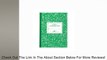 Roaring Spring, Grade 1 Ruled Composition Book, 9 3/4'' x 7 3/4'', GREEN Flexible Marble Cover. 50 sheets - 100 pages. Model # 77920. Sold per Book Review