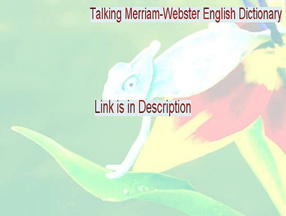 Talking Merriam-Webster English Dictionary Serial - Talking Merriam-Webster English Dictionary 2015