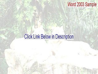 Word 2003 Sample: Simple Sample of a Smart Document Free Download (word 2003 sample text 2015)