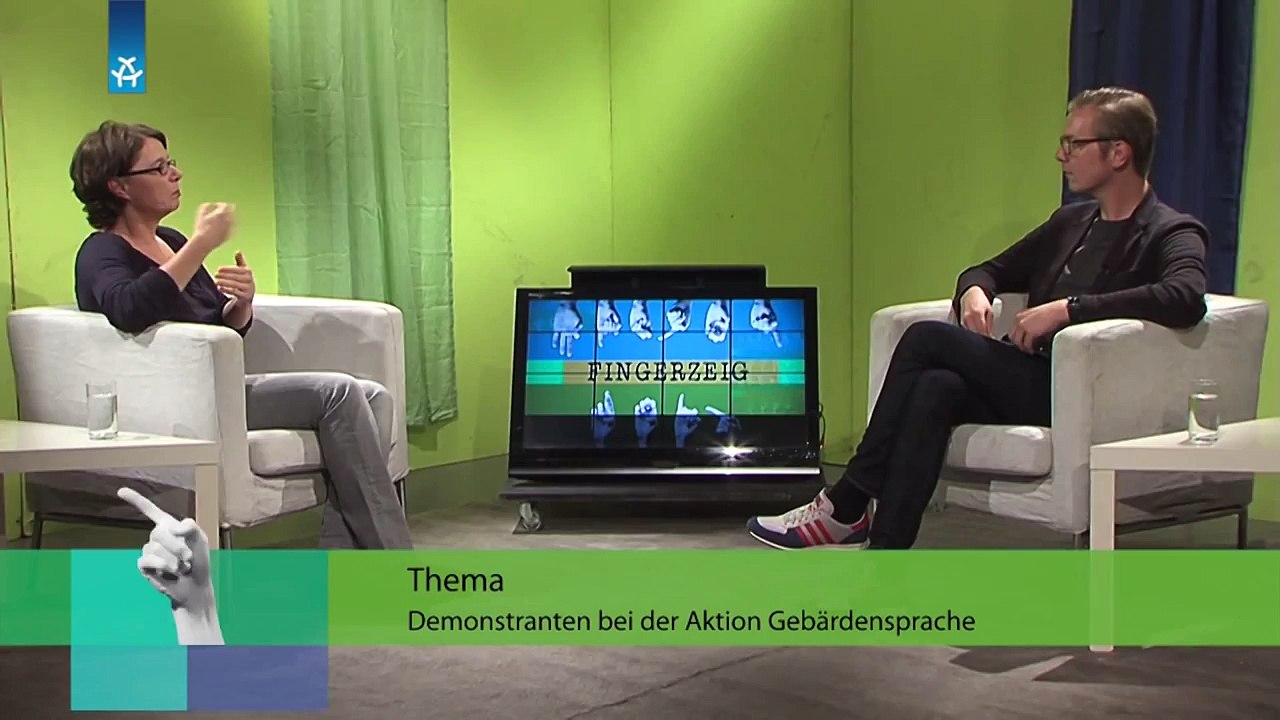 Demonstration fur Gebärdensprache