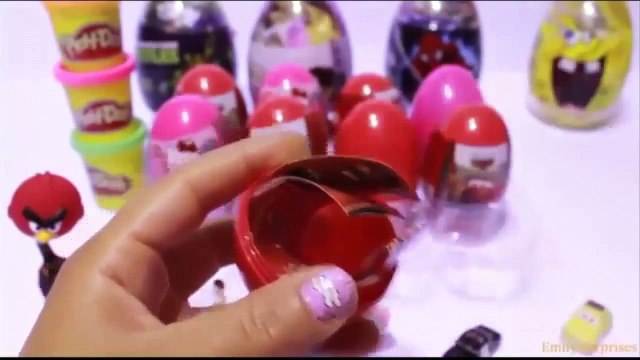 Surprise eggs Kinder Surprise egg Play Doh Barbie Peppa Pig Sofia Spongebob Frozen Anna Toy Story