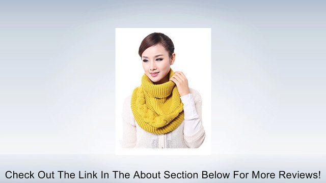 Winter Women Knitted Neck Gaiter Fashion Shawl Loop Scarf Yellow Review