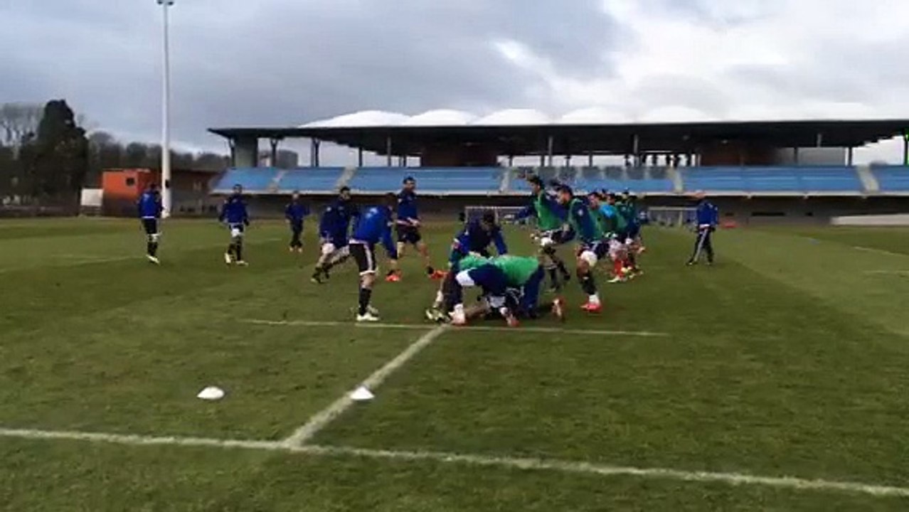 Tournage Règles du Jeu : entraînement EDF Rugby