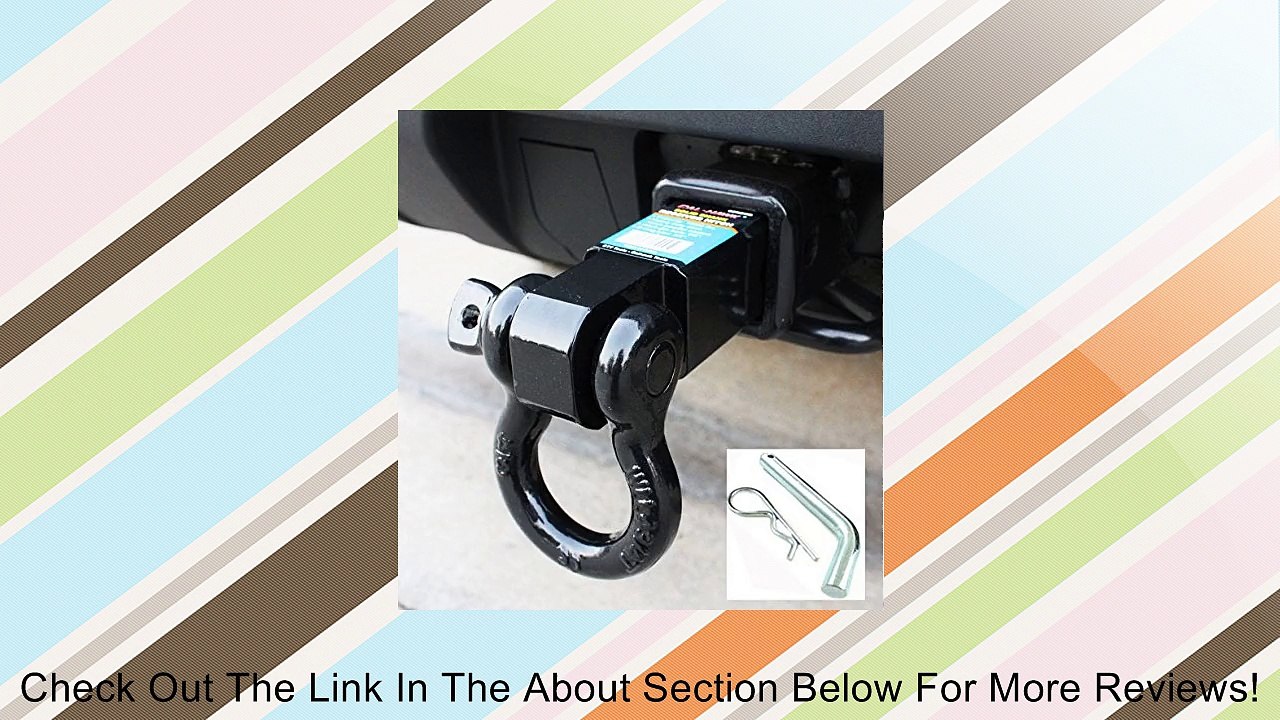 Heavy Solid Shank 10K LBS D-Ring Receiver Hitch Tow with 5/8" Hitch Pin Review