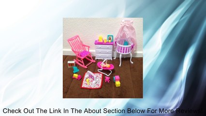 Barbie Size Dollhouse Furniture- Gloria Baby Home Nursery Set Review