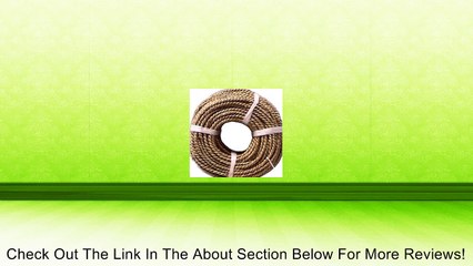 Commonwealth Basket Basketry Sea Grass #3 4-1/2mmx5mm 1-Pound Coil, Approximately 210-Feet Review