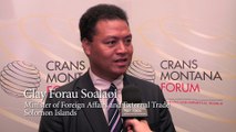 CLAY FORAU SOALAOI - Crans Montana Forum (Jean-Paul Carteron) Bruxelles 2014