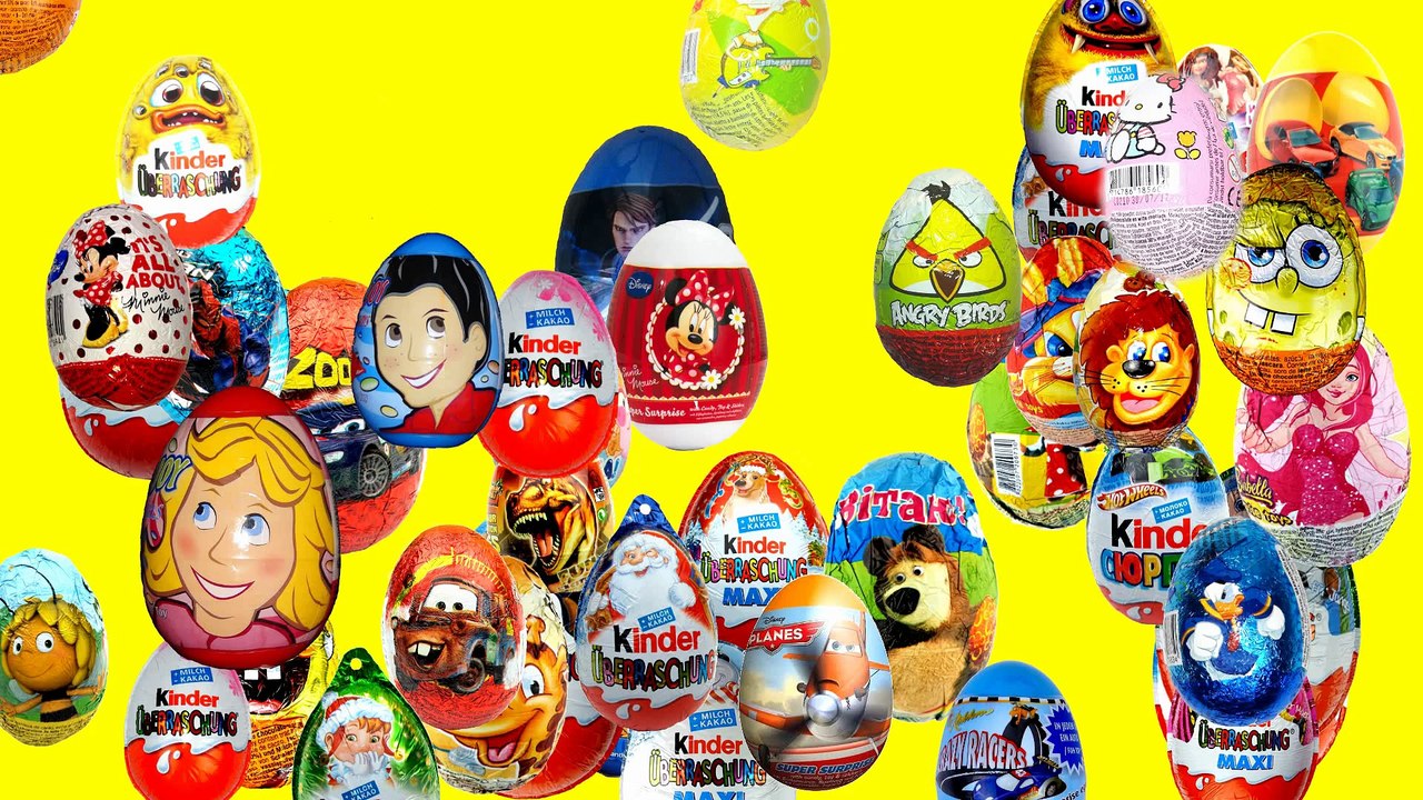 50 Kinder Surprise Hello Kitty Mickey Mouse, Маша и Медведь Киндер Сюрпризы Disney Pixar Cars2