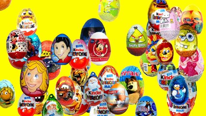 50 Kinder Surprise Hello Kitty Mickey Mouse, Маша и Медведь Киндер Сюрпризы Disney Pixar Cars2