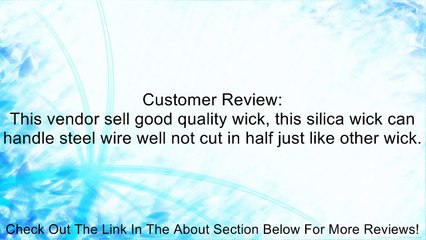 Genuine Lightning Vapes Brand 2mm Silica Wick 5' 10' 25' 50' 100' 250' 500' 1000' Review