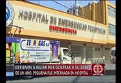 El Agustino: acusan a madre por presunta agresión contra bebe