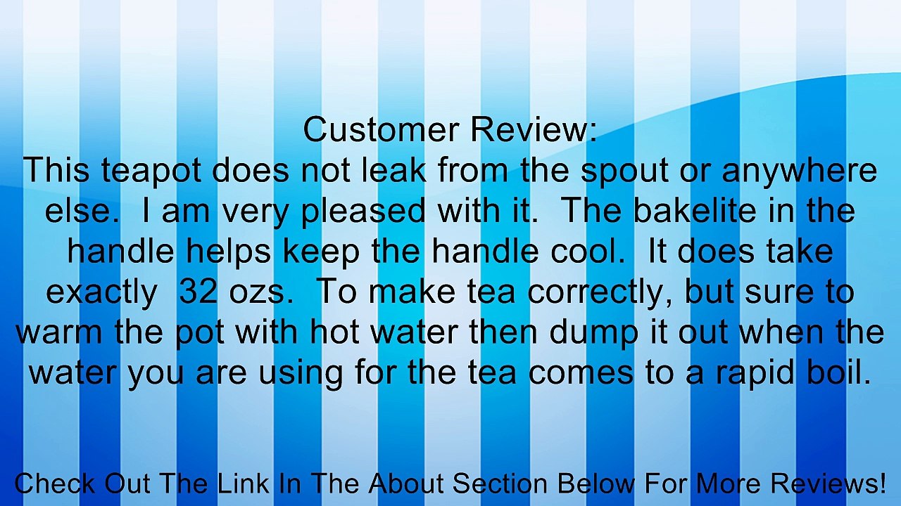 Update International GNS-32 Stainless Steel Gooseneck Teapot, 32-Ounce Review