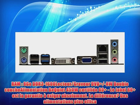 Sedatech - PC Gamer Advanced Unit? Centrale (Intel i3-3220 2x3.3Ghz Geforce GTX650ti 1024Mo