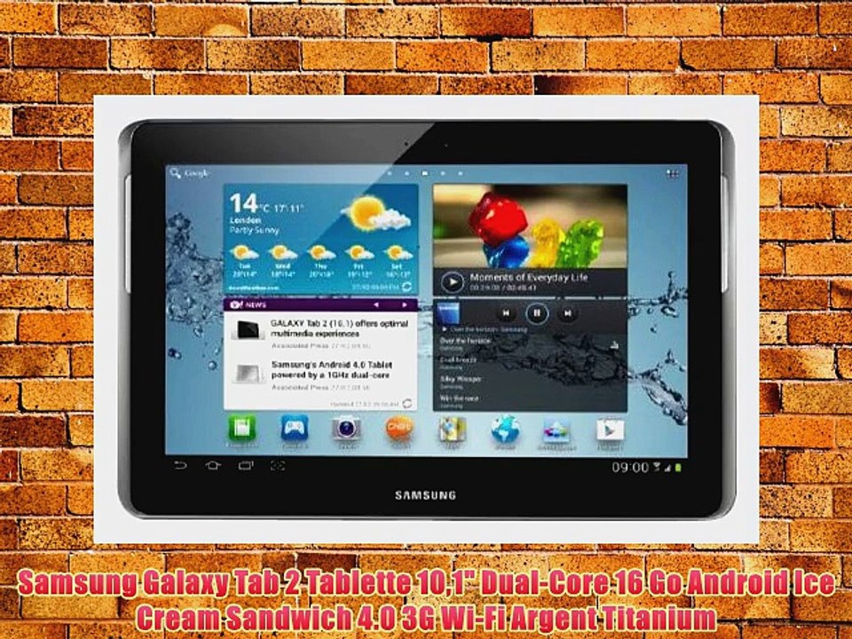 Samsung Galaxy Tab 2 Tablette 101 Dual-Core 16 Go Android Ice Cream Sandwich 4.0 3G Wi-Fi Argent