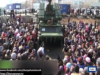 Dunya News - Russian Strongman Hauls 17.5 Tonne Missile System