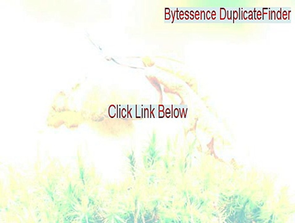 Bytessence DuplicateFinder Serial (Instant Download 2015)