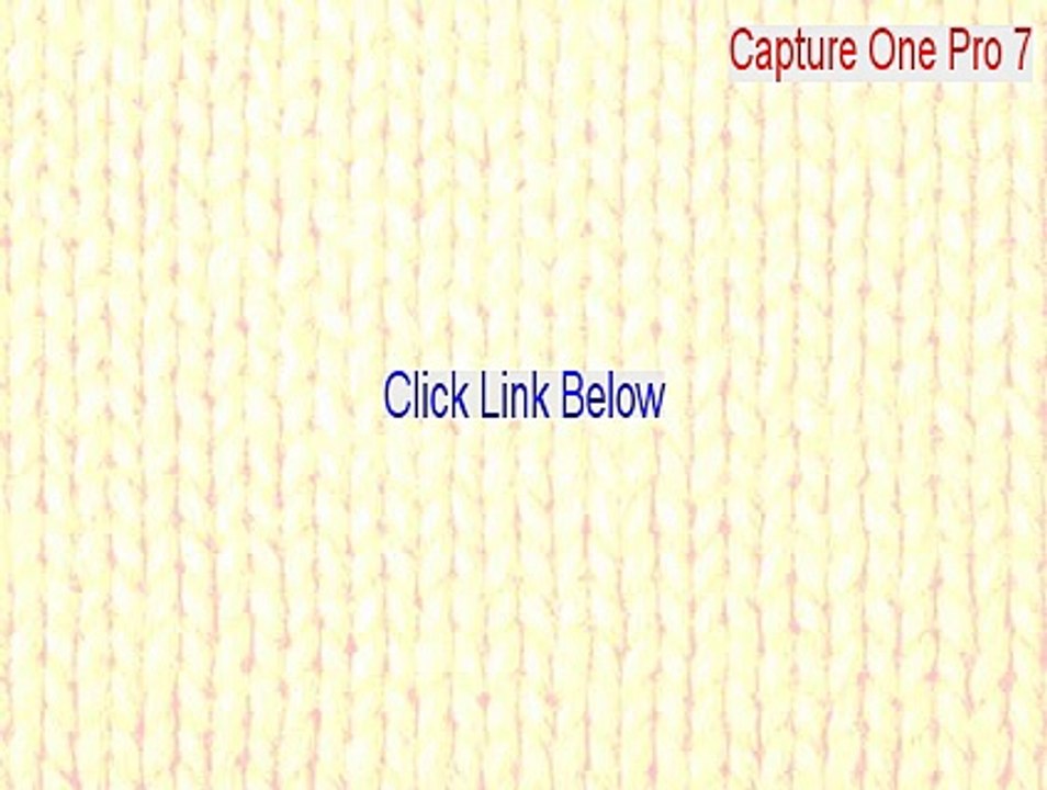 Capture One Pro 7 (64-bit) Key Gen [Instant Download 2015]