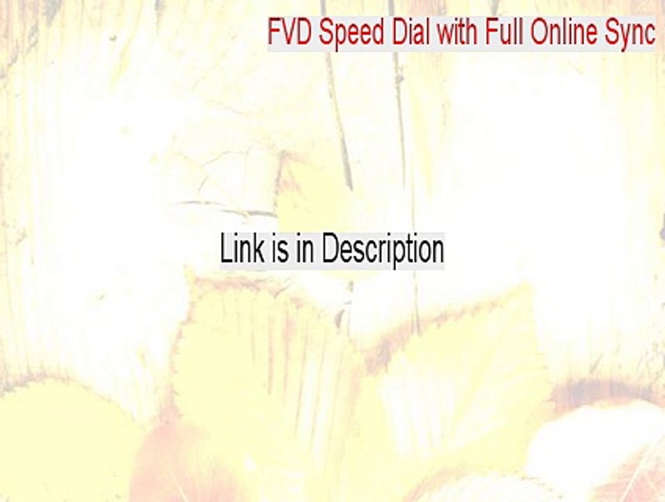 FVD Speed Dial with Full Online Sync Download - Free Download [2015]
