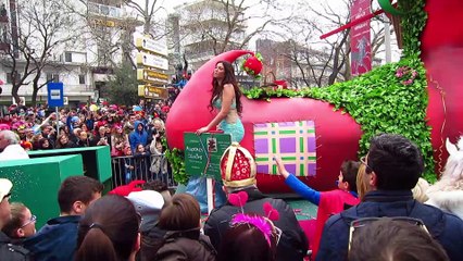 Xanthi Greece Carnaval 2015 chariots parade.