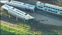 BBC News - California train derails after collision with truck