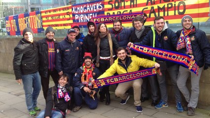 FC Barcelona: Afició a Manchester / Afición en Manchester