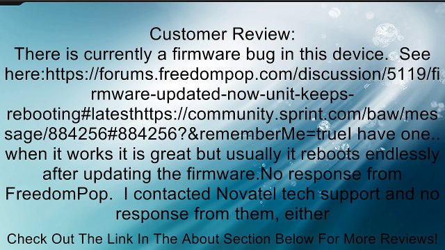 FreedomPop 4G MiFi 500 LTE Hot-Spot Bundle - Retail Packaging - Black Review