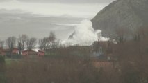 Temporal del Cantábrico en Asturias. Imágenes de hoy 24 Febrero