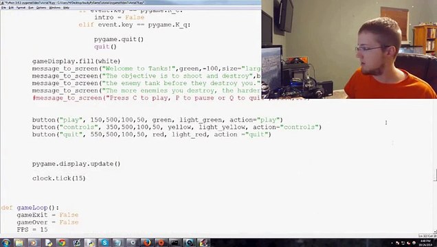 -Pygame (Python Game Development) Tutorial - 76 - Enemy Tank Fire