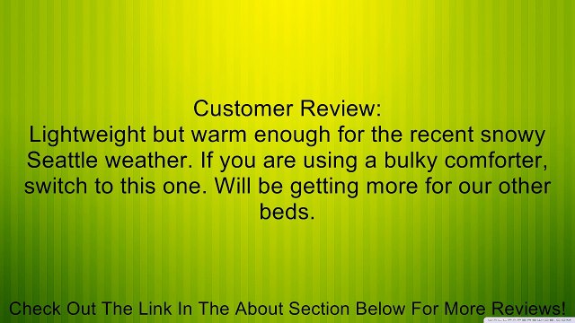 Mulberry West Premium Luxury Silk-Filled Polished Cotton Comforter, Twin X-Long Review