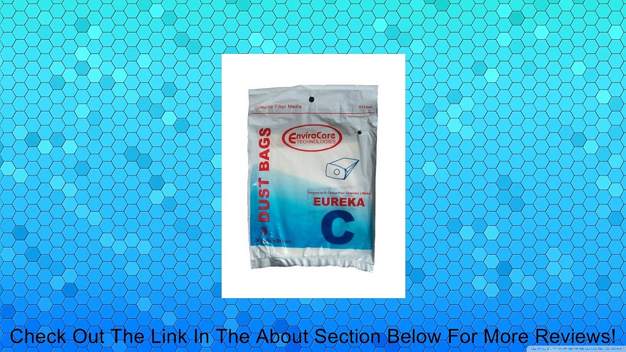 6 Eureka C Allergy Mighty Might canister Vacuum Bags, White Westinghouse, Floorshow Cleaner, Home Cleaning Systm, Commercial Vacuum Cleaners, 52318, 52318-12, 57697-12 Filteraire, 54921-10, 54021-10, VIP 9020, 3015B , 3035A , 3035B , 3035D, 3020BE,S3191B
