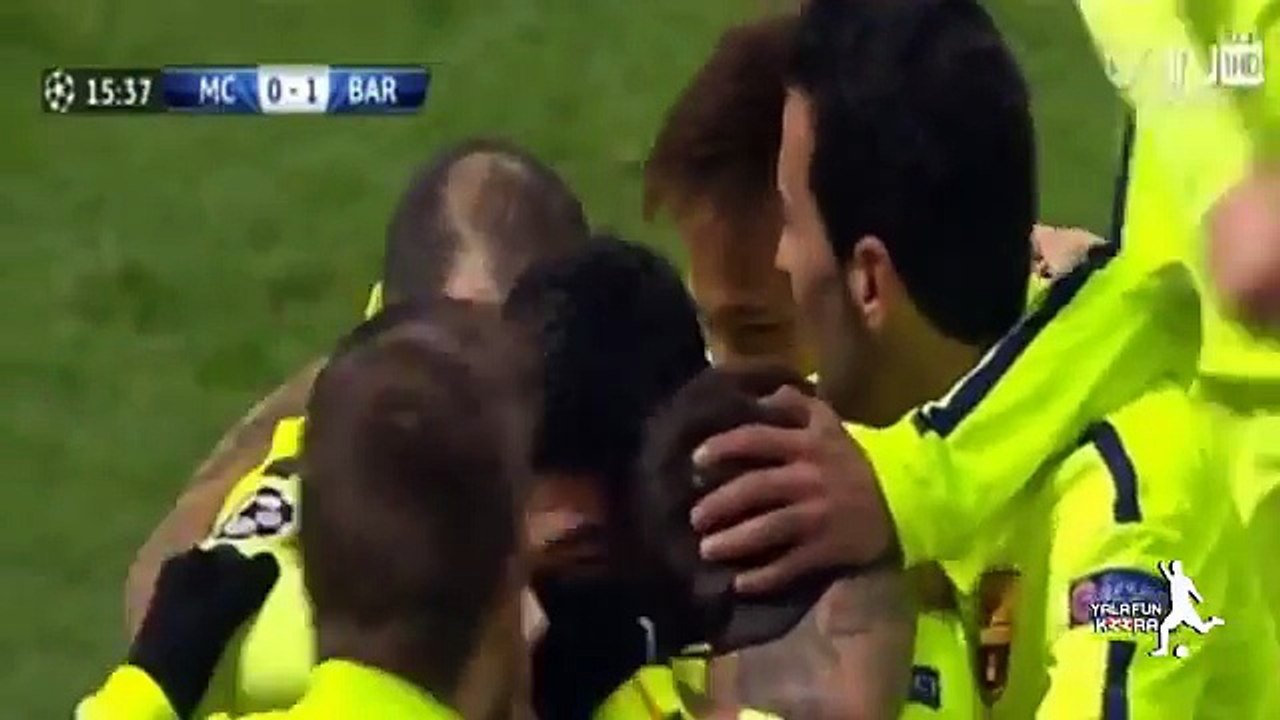 Luis Suárez Goal - Manchester City vs Barcelona 0-2‬  all goal