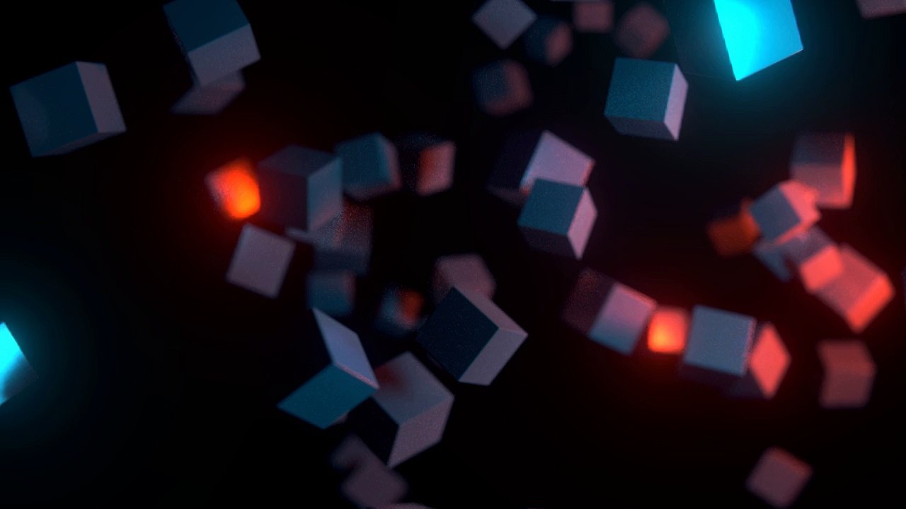 Blender animation - Slow cubes flow