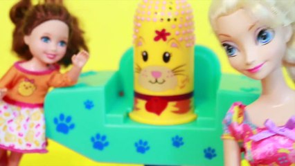 AllToyCollector FROZEN Elsa Barbie Parody Anna's Kid Amber PLAY-DOH Fuzzy Pet Salon New Toy