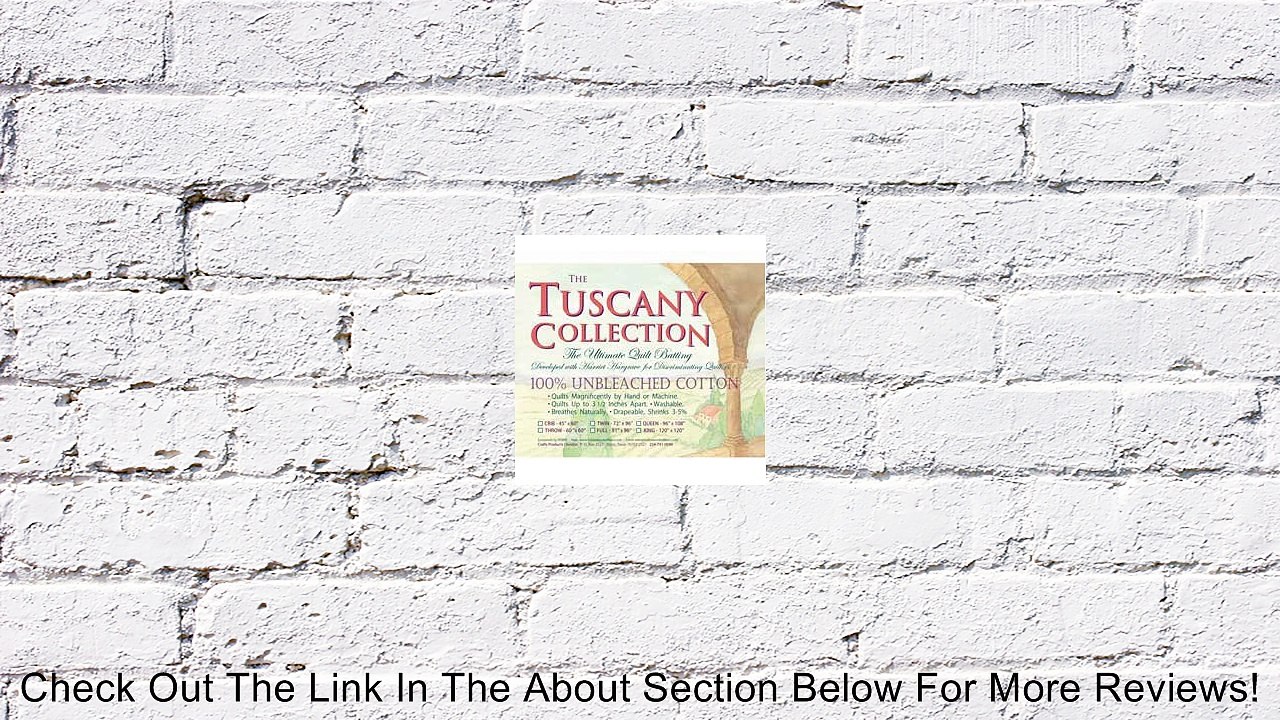 Hobbs Tuscany Quilt Batt Unbleached Cotton Queen Review