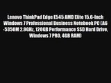 Lenovo ThinkPad Edge E545 AMD Elite 15.6-Inch Windows 7 Professional Business Notebook PC (A6-5350M
