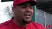 Reds catcher reacts to Mat Latos' comments