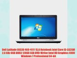 Dell Latitude E6530 469-4111 15.6 Notebook Intel Core i5-3320M 2.6 GHz 6GB DDR3 128GB SSD DVD-Writer