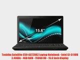 Toshiba Satellite C50-AST2NX2 Laptop Notebook - Intel i3-3110M 2.40GHz - 4GB RAM - 750GB HD