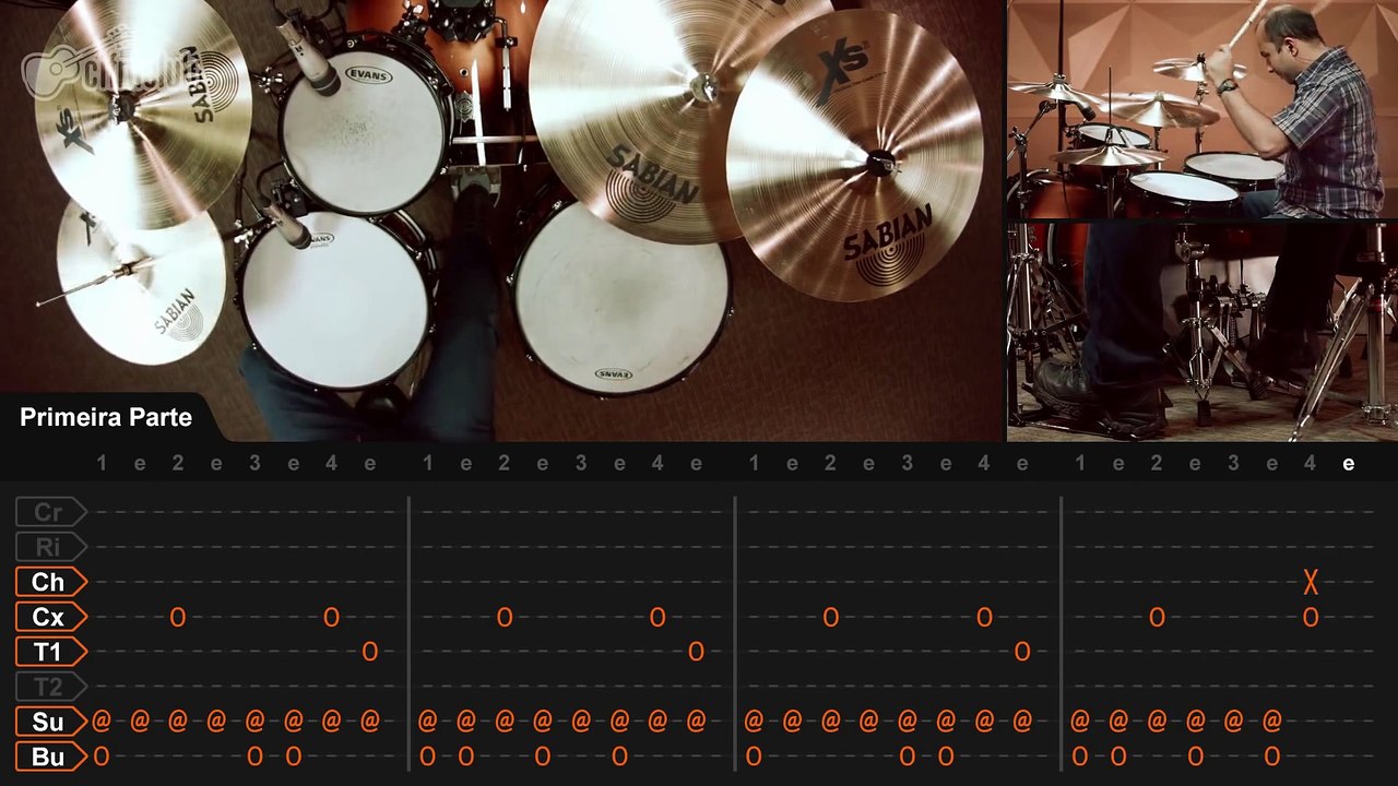 Song 2 - Blur (drum lesson - aula de bateria)