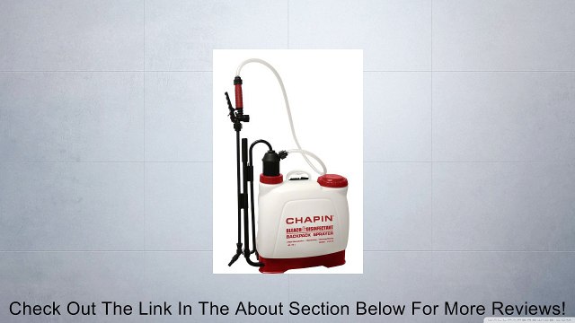 Chapin 61500 Euro Style Backpack Poly Chapin Sprayer, 4-Gallon Review