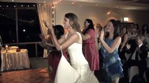 American bride & groom dancing to Bollywood song at their wedding