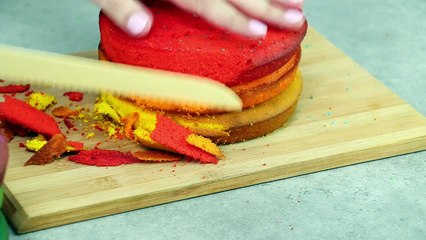 RAINBOW CheckerBoard Cake - How to Make a Surprise Inside Rainbow Cube Cake